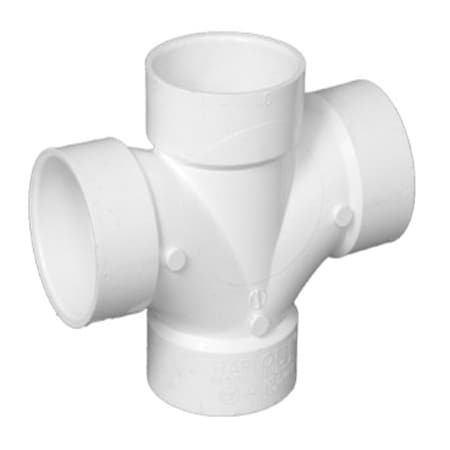 Charlotte Pipe And Foundry 4 DBL Sanitary Tee PVC 00428  1200HA